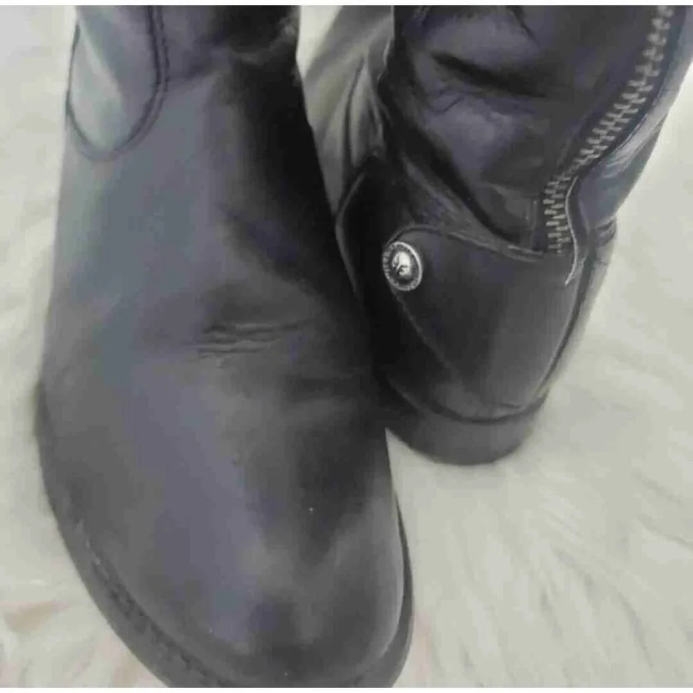 FRYE Women's Melissa Stud Back Zipper Black Riding Boots sz 7B - Picture 4 of 12